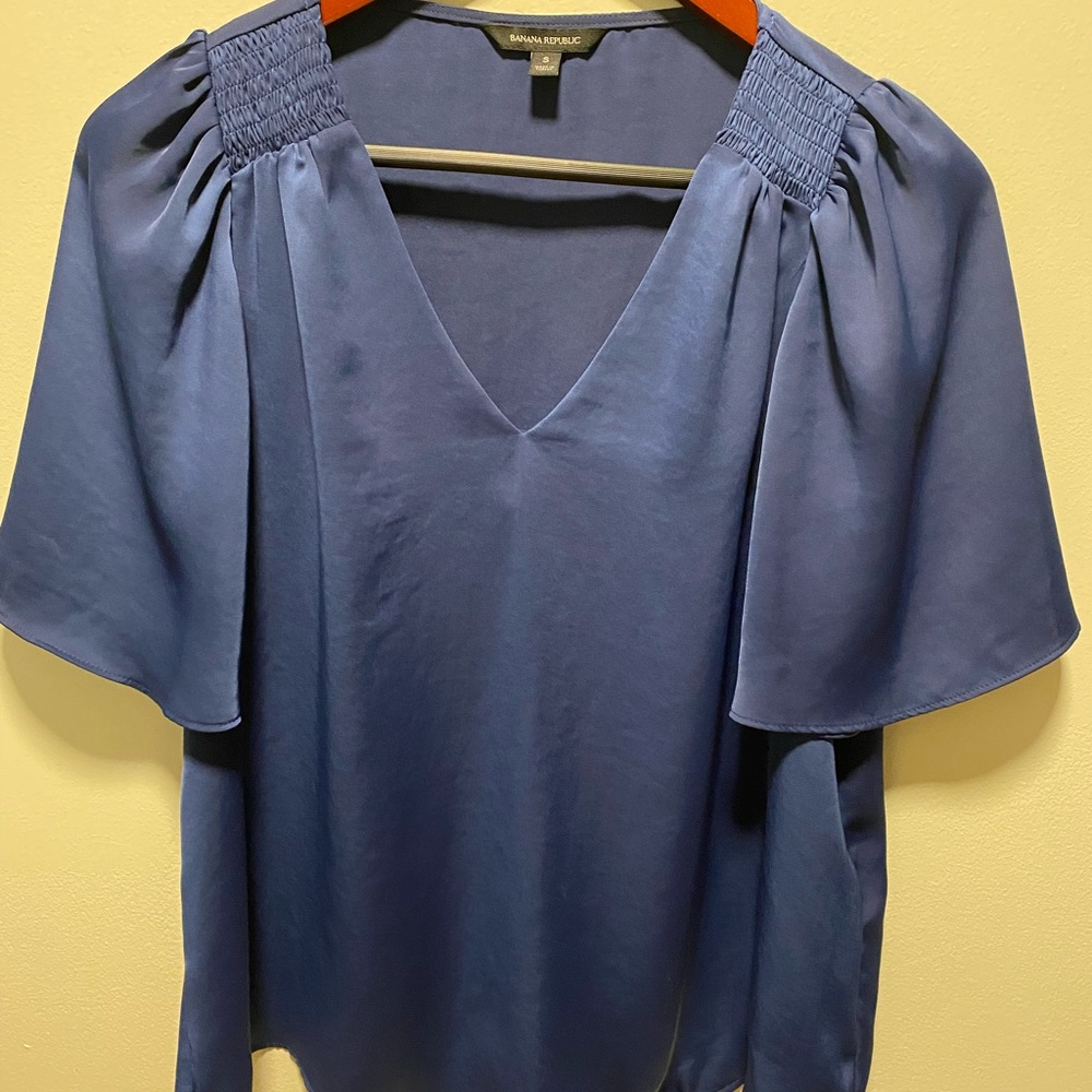 Banana Republic lighter navy/blue top.
